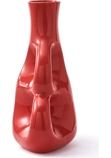 Kırmızı M Seramik Vazo