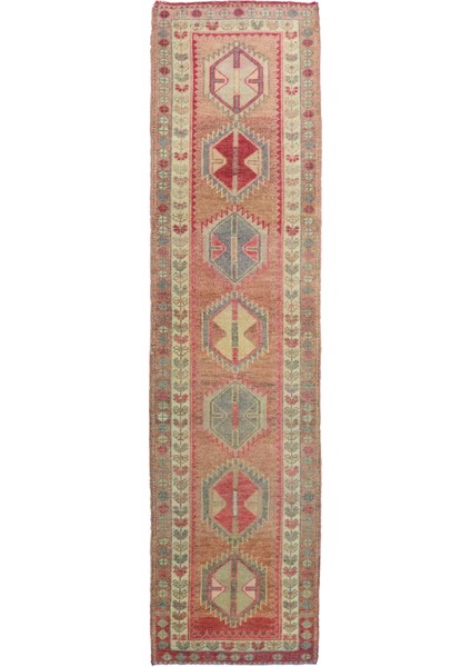 Erak Rustik El Dokuma Yün Herki Yolluk 89X359 cm