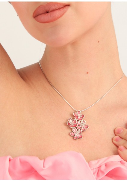 Sakura Bahçesi 925 Ayar Gümüş Kadın Kolye modelleri