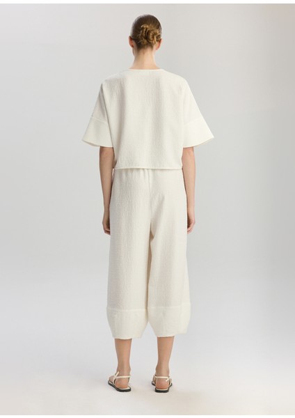 Tokyo Beyaz Lastikli Kadın Pantolon fırsatları