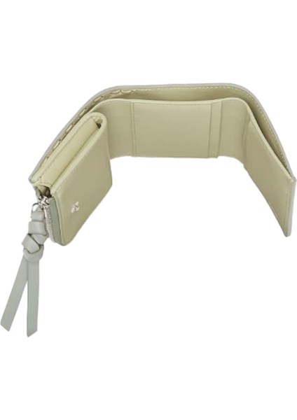 Gri Logo Detaylı Kadın Deri Cüzdan fırsatları