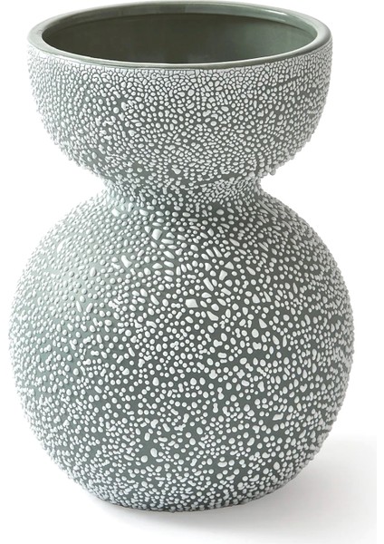 Boolb Dots Yeşil Seramik Vazo