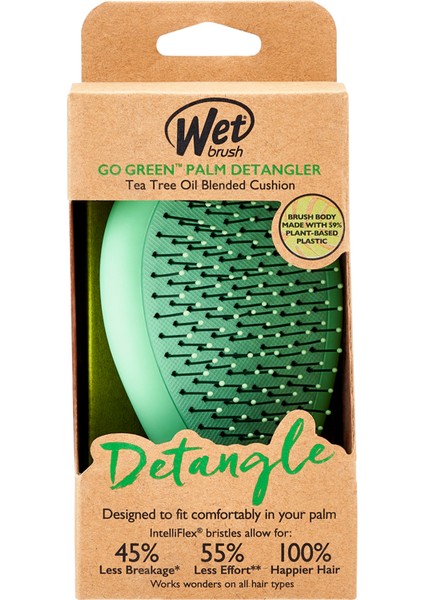 Go Green Palm Detangler Çay Ağacı Yağlı Saç Fırçası