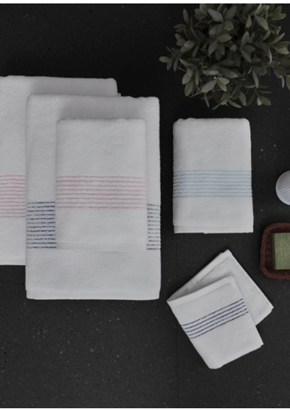 Aqua Pembe Pamuklu 5'li Havlu Seti fiyatları