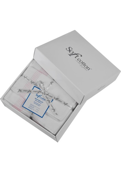 Aqua Pembe Pamuklu 5'li Havlu Seti modelleri