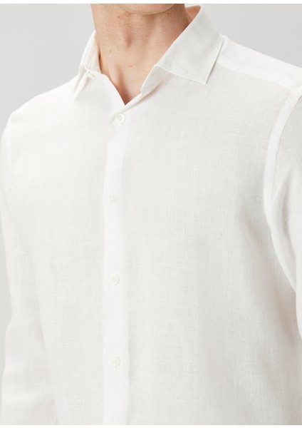 Beyaz Keten Gömlek indirimleri