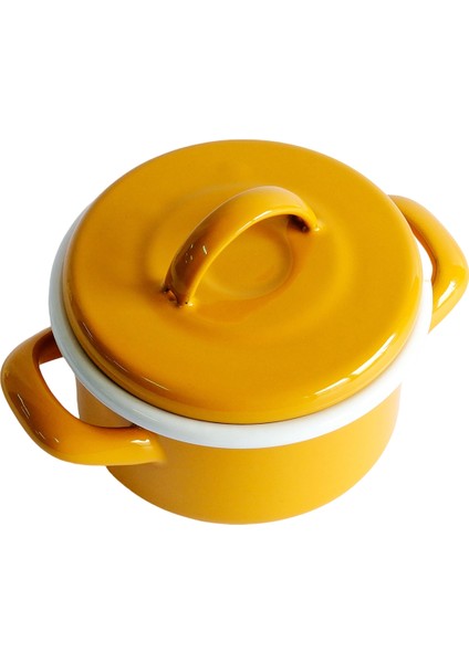 Altın Sarı Emaye Mini Tencere 12 cm fiyatları