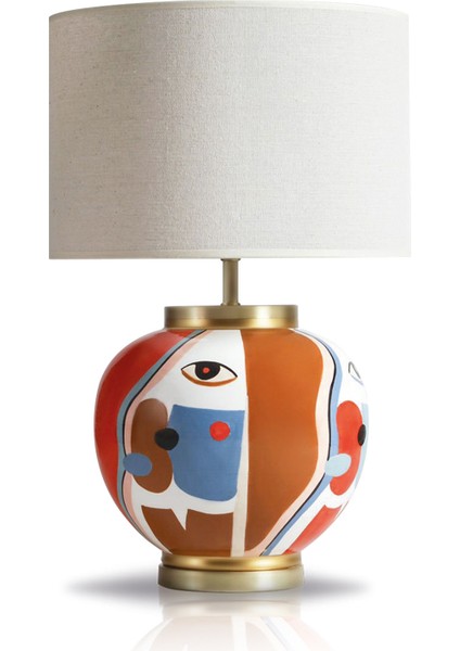 Dali El Yapımı Seramik Abajur