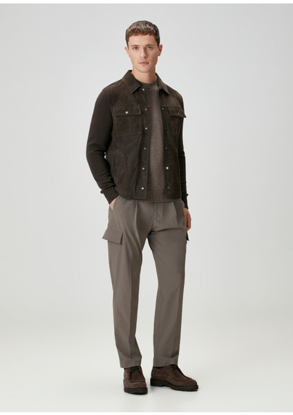 Koyu Kahverengi Kargo Pantolon