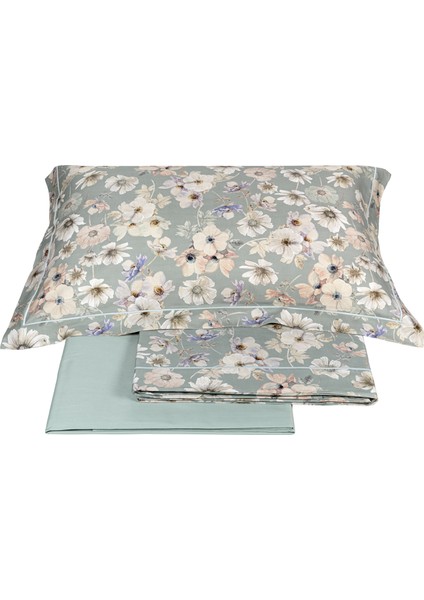 Orticola Açık Yeşil Çift Kişilik Nevresim Takımı