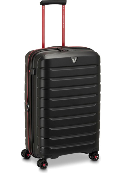 41818281-81 Trolley Medio 4r B-Flying Move Nero Fumo Siyah Bavul 68 cm