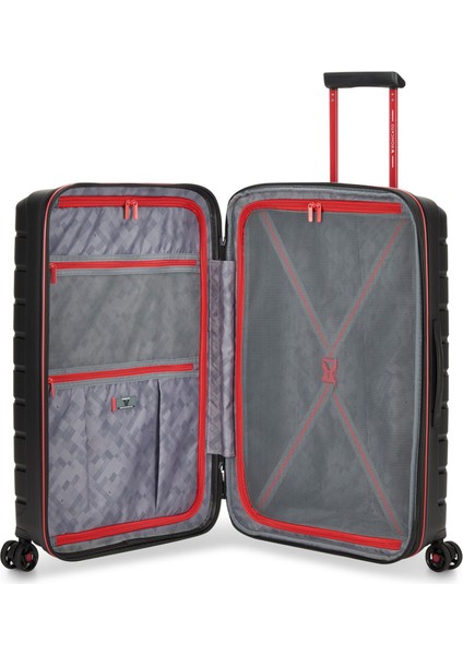 41818281-81 Trolley Medio 4r B-Flying Move Nero Fumo Siyah Bavul 68 cm fırsatları