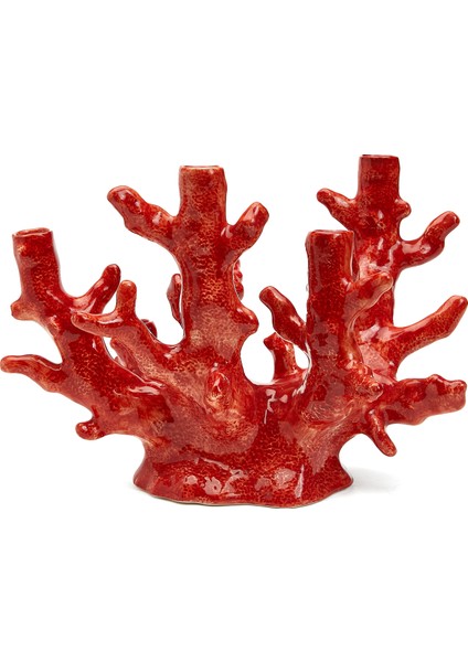 Kırmızı Mercan Formlu Şamdan fiyatları