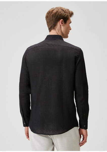 Siyah Keten Gömlek fırsatları