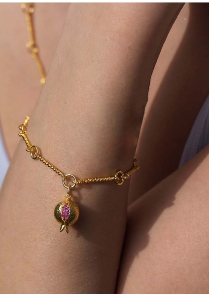 Pomona 925 Ayar Gümüş Üzeri 22 Ayar Altın Kaplama Kadın Bileklik modelleri