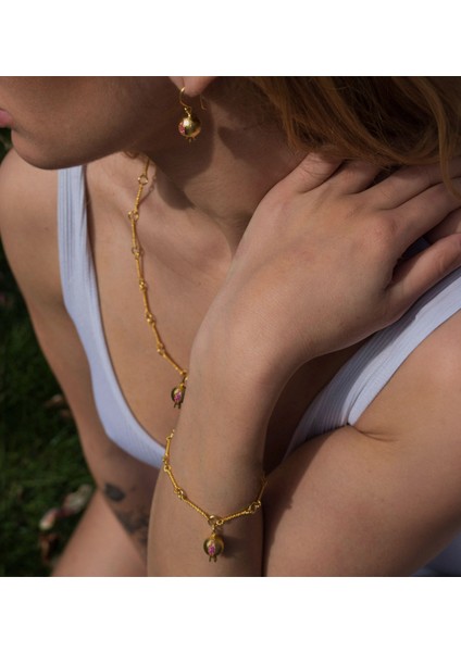 Pomona 925 Ayar Gümüş Üzeri 22 Ayar Altın Kaplama Kadın Bileklik indirimleri