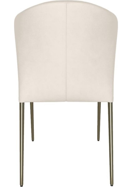 Grace Vanilla Buket Metal Ayaklı Kolçaksız Yemek Odası Sandalyesi modelleri