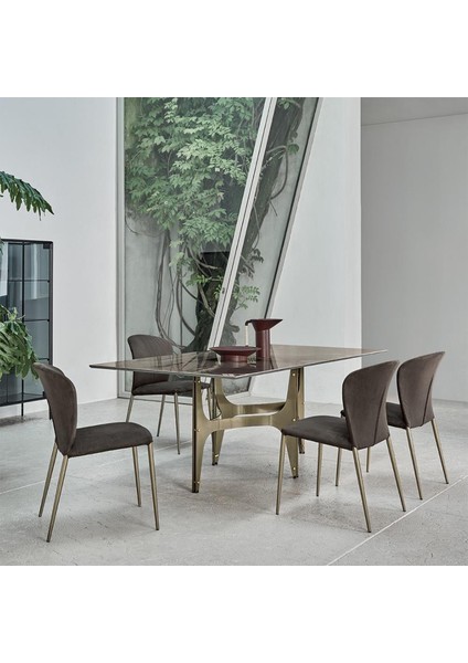 Grace Vanilla Buket Metal Ayaklı Kolçaksız Yemek Odası Sandalyesi indirimleri