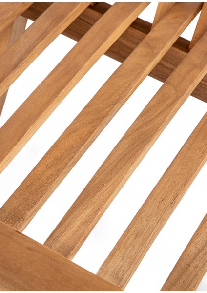 Sedona Natural Tik Ağacı Katlanır Bahçe Berjer