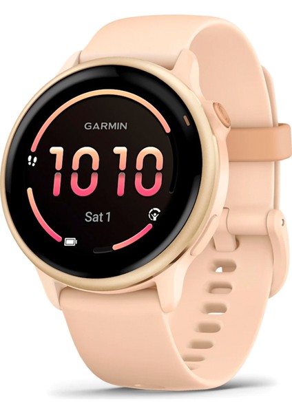 Vivoactive 6 42 mm Metalik Pembe Silikon Kayışlı Akıllı Saat