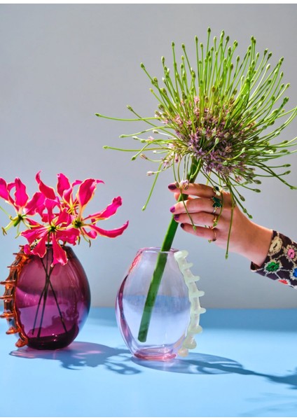 Prickly Pembe Cam Vazo modelleri