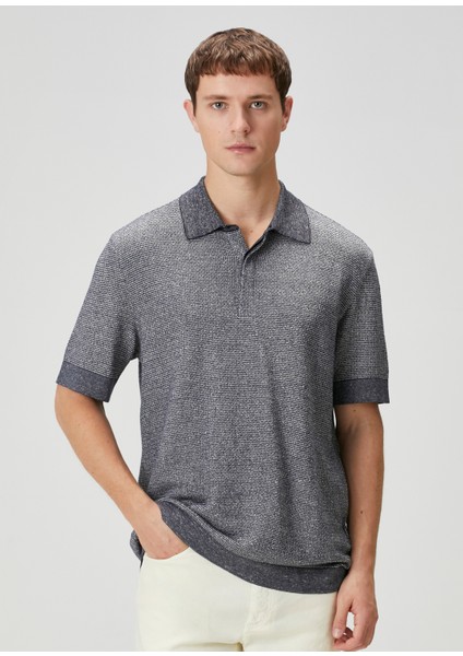 Koyu Mavi Polo Yaka T-Shirt