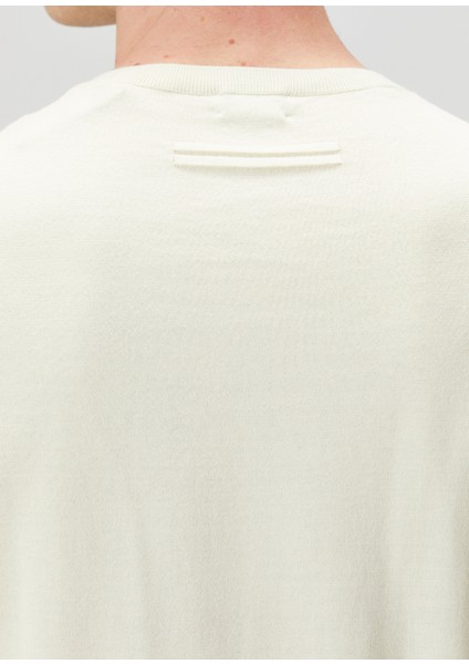 Kırık Beyaz Kısa Kollu Triko