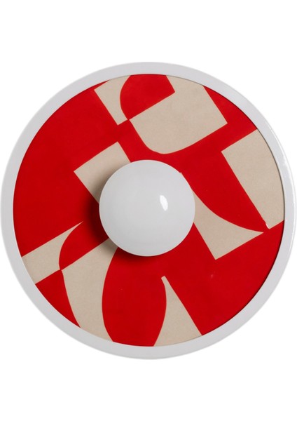 Valencia Turuncu Desenli El Yapımı Seramik LED Aplik