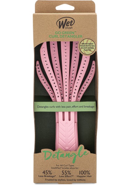 Go Green Pembe Kıvırcık Saçlara Özel Dolaşık Açıcı Saç Fırçası indirimleri