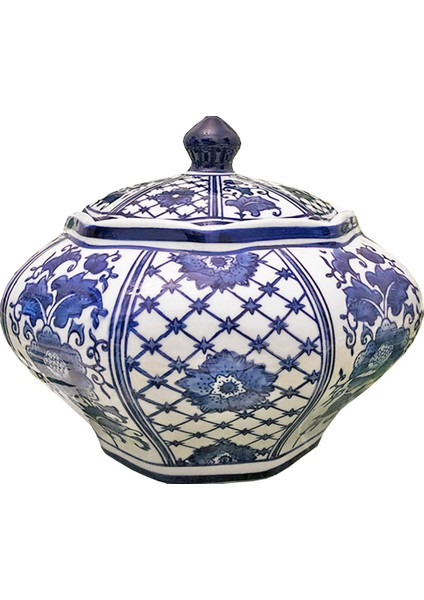 Bleu Blanc Mavi Porselen Kapaklı Kase 20 cm