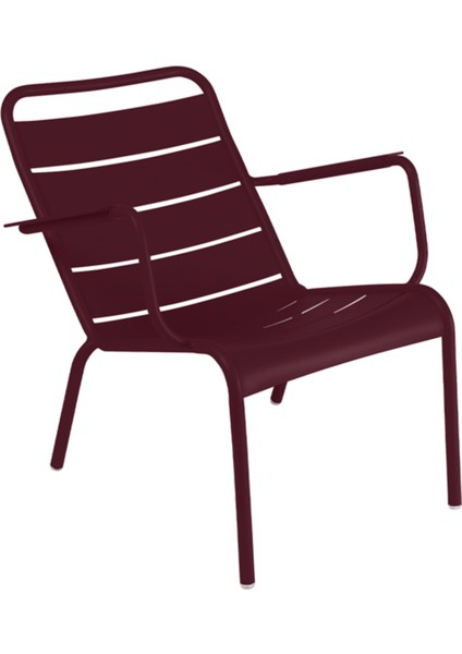 Luxembourg Koyu Kırmızı Metal Bahçe Sandalyesi