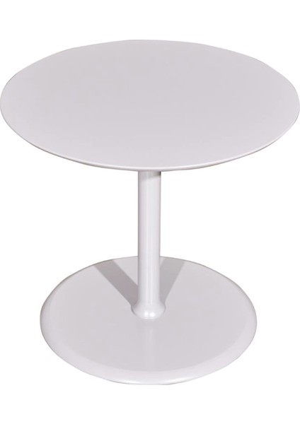 Elysee Glossy White Alüminyum Yan Sehpa