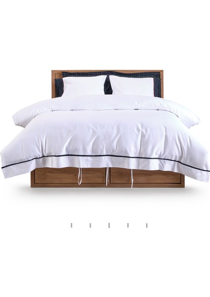 Edinburgh Pamuk Saten Beyaz Çift Kişilik Nevresim Takımı fiyatları