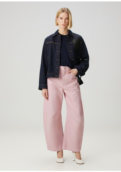 Barrel Pembe Loose Leg Jean Pantolon