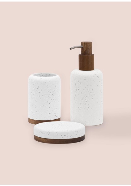 Travertine Beyaz 3 Parça Banyo Seti indirimleri