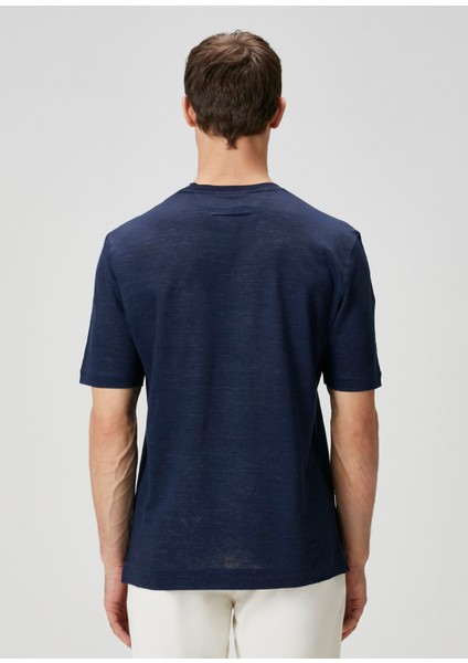 Koyu Mavi Keten T-Shirt fırsatları