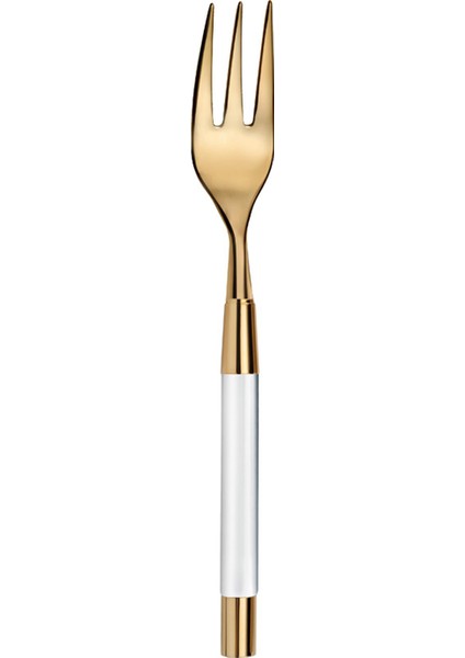 Zoe Şeffaf Altın Küçük Tatlı Çatalı