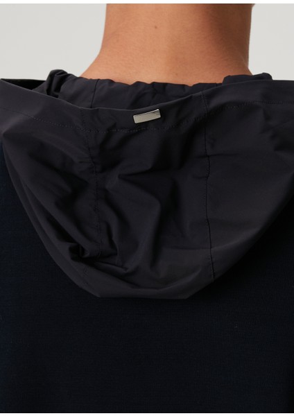 Lacivert Kapüşonlu Kazak