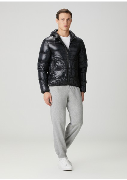 Siyah Kapüşonlu Puff Mont fiyatları