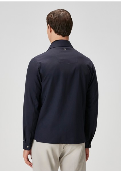 Lacivert Yün Dış Gömlek fırsatları