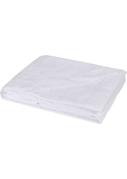 Triennale Beyaz Çift Kişilik Yatak Örtüsü