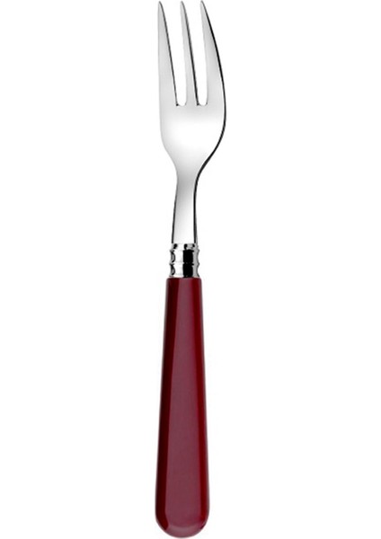 Helios Kiraz Kırmızısı Paslanmaz Çelik Küçük Tatlı Çatalı