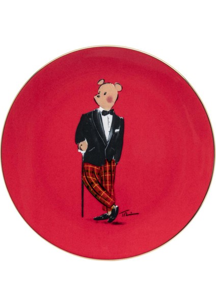 Hal At Christmas Red Porselen Tabak 25 cm