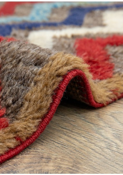 Buke Geometrik Desenli El Dokuma Yün Halı 94X160 cm indirimleri