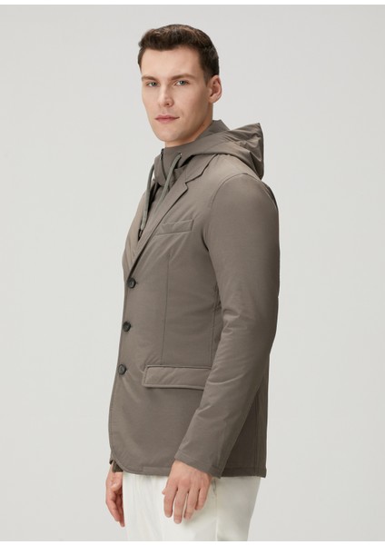 Kahverengi Çıkarılabilir Yaka Detaylı Ceket modelleri