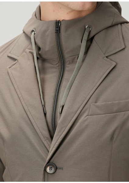 Kahverengi Çıkarılabilir Yaka Detaylı Ceket indirimleri