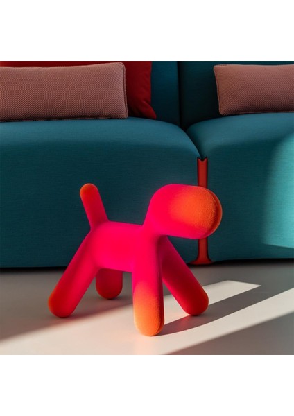 Puppy Fuschsia Orange Small Köpek Heykeli fırsatları