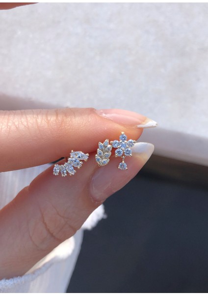 Dove Pırlanta Taşlı 14 Ayar Altın Kadın Tek Küpe fiyatları