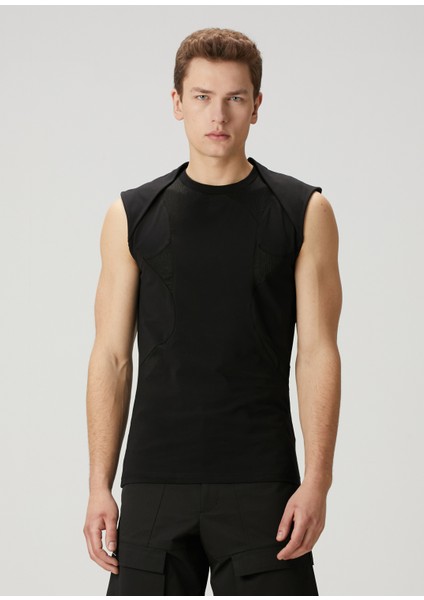 Siyah Garni Detaylı Atlet