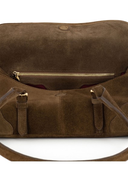 Amara Kahverengi Kadın Süet Omuz Çantası fırsatları